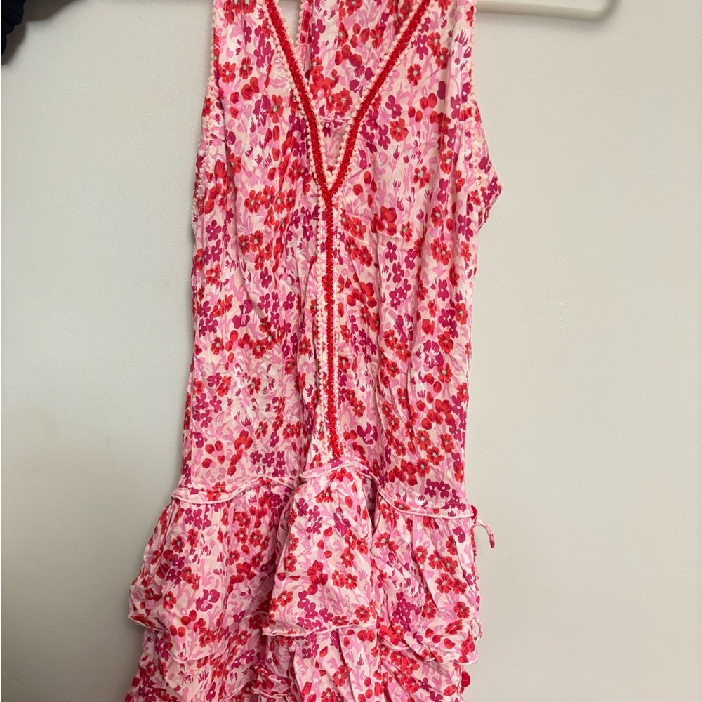Poupette St Barth Mini Dress Bety Pink Daffodil size medium EUC!